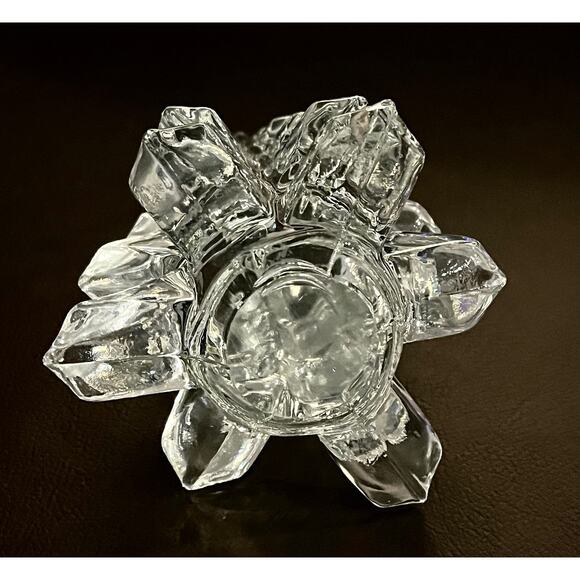 VTG 6.5” Crystal Glass CHRISTMAS TREE Figurine Holiday Decor Transparent Figure - Picture 3 of 5